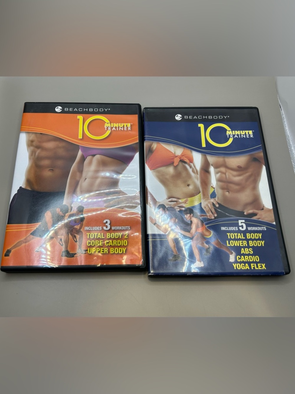 Beachbody 10 Minute Trainer DVDs - Orange & Blue Covers